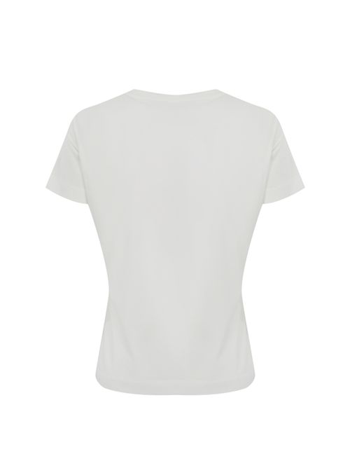 T-shirt con ricamo gioiello Nambrone in cotone Bianco PINKO | 103320 A2G7Z05